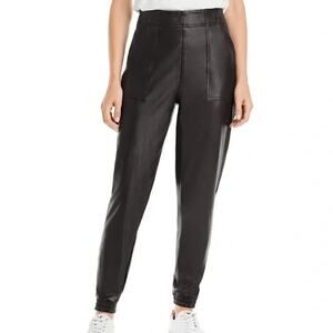 Spanx Leather Like Jogger Black Large, Like NEW, Vegan Leather